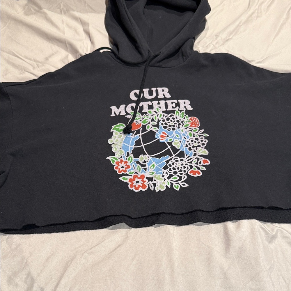 Levi's Black Hoodie with Floral Earth Design